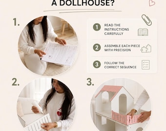 Lux Light Scandi Dollhouse - Modern Scandinavian Style, 3 Floors
