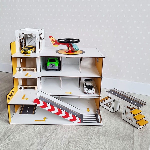 Personalized Toy Garage, 1/6 scale - Easter gift for kids
