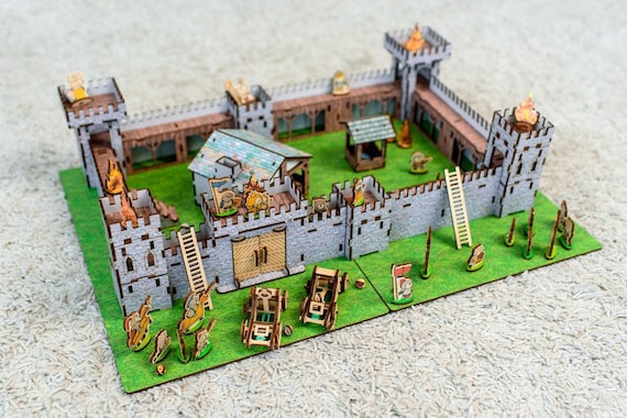 Medieval Castle Toy: Wooden DIY Puzzle - Eco-Friendly Kids Set Christmas Gift