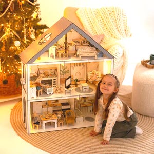 Deluxe Dollhouse with Swing for Maileg House - Perfect for Imaginative Play and Storytelling