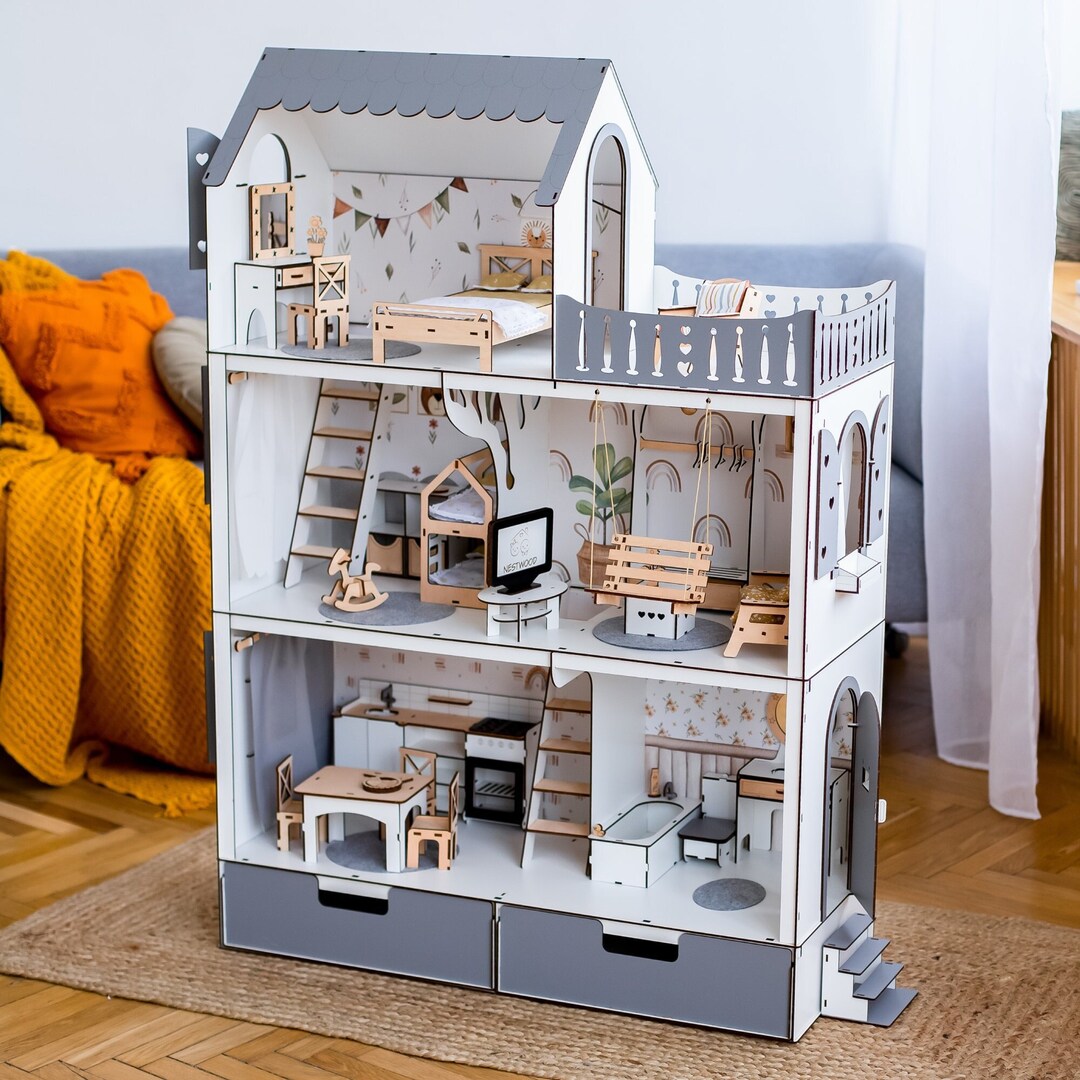 Big Dolls Wooden Dollhouse Plywood Model Kit Etsy — free download