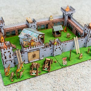 Waldorf Play Castle, 3st birthday gift, Fairytale toys, DIY Medieval castle, plywood assembly castle, kids birthday gift
