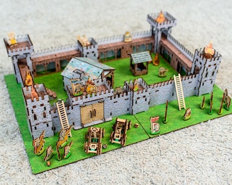 Waldorf Play Castle, 3st birthday gift, Fairytale toys, DIY Medieval castle, plywood assembly castle, kids birthday gift