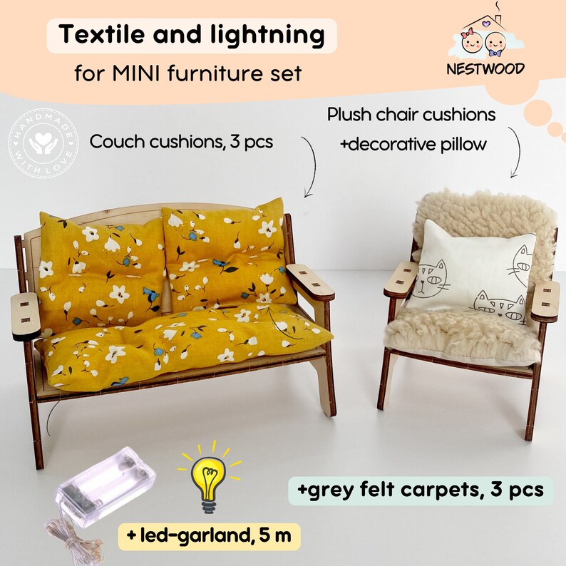 Wooden Dollhouse Large Modern Doll House With Terrace Balcony, Complete