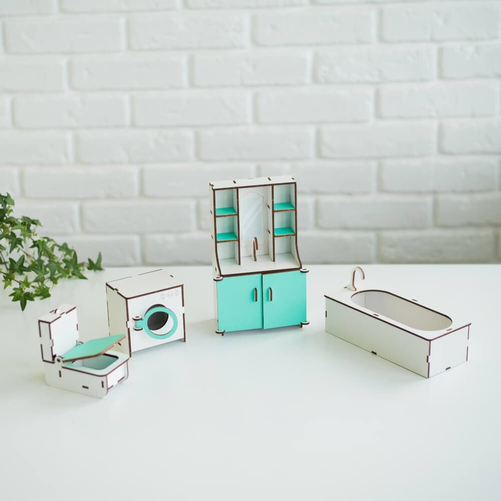 Dollhouse Bathroom Doll House Furniture American Girl Doll Etsy