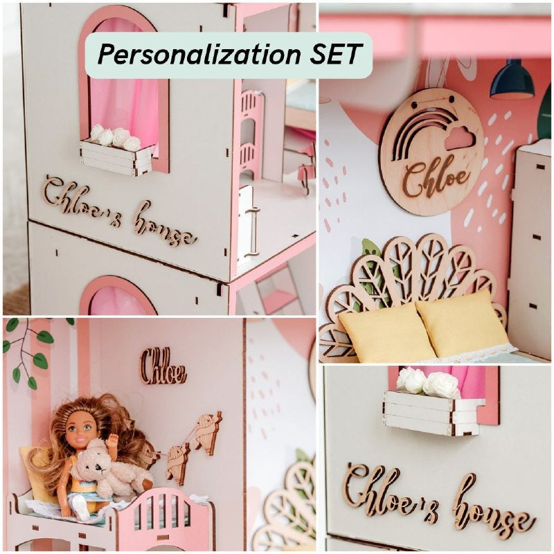 Wooden Portable Princess Doll House Baby Play House Children'S Educational  Interactive Furniture Toy House Decoration Doll LC002