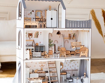 Petite Palace: Compact Dollhouse with Luxurious Layout