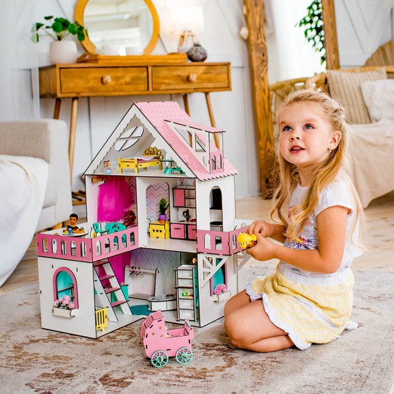 Maison de poupées avec balcon - Fabricant Allemand