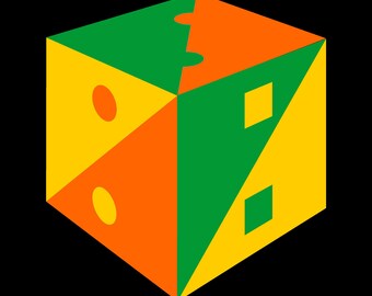 Yin Yang Color Cube T-Shirt: 3MY2 - 3rd Millennium Design, Short Sleeve Tee