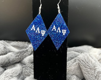 Alpha Lambda Psi earrings - Blue