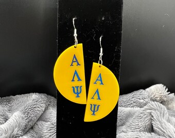 Alpha Lambda Psi earrings - Yellow