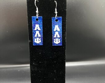 Alpha Lambda Psi custom acrylic earrings