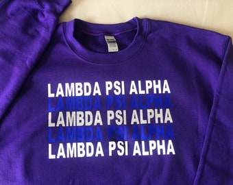 Lambda Psi Alpha crewneck hoodie