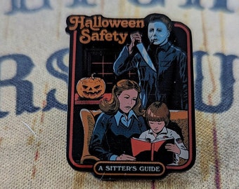 Halloween Safety - A Sitter's Guide Book Pin