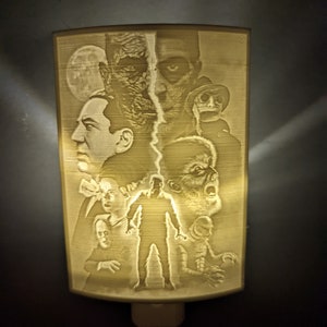 Universal Monsters Collection: Nightlight Lithophane
