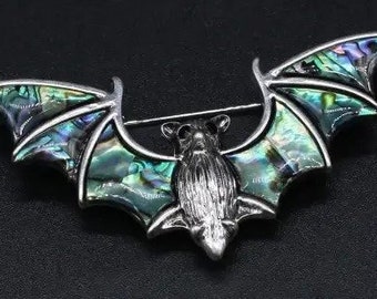 Abolone Bat Brooch Pendent