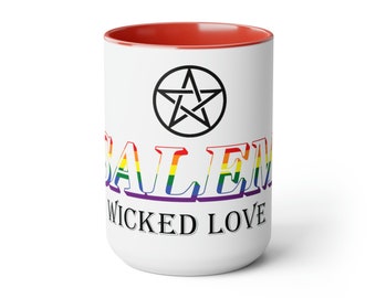 Salem Pride Wicked Love 15oz Two-Tone Coffee Mug