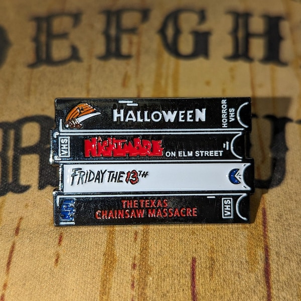 Horror VHS Tape Pin