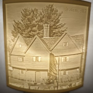 Salem Witch House Nightlight 3d Printed Lithophane