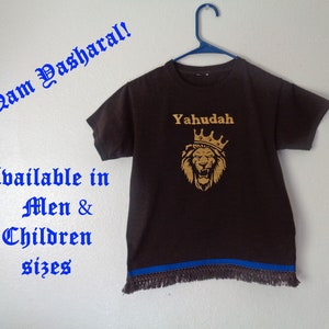 Israelite BOYS embroidered shirt, shirt with fringes, clothes with fringes, fringed garments, fringes
