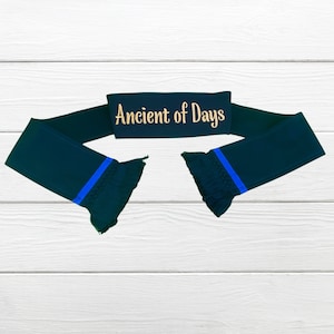 Embroidered Israelite Head Wrap, Israelite Head Wrap, Ancient of Days Embroidery,  Hebrew Israelite,