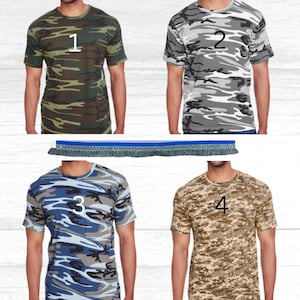 Men&#39;s Israelite Camo T-Shirts with Fringes and border of blue, Hebrew Israelite shirts with fringes, Israelite clothes with fringes, Fringes