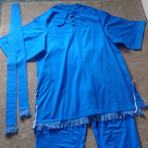 Israelite Men&#39;s tunic with fringes, tunic set is an option, fringed garments, clothes with fringes, fringes, Hebrew Israelite garments