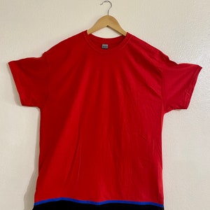 Men&#39;s Israelite T-Shirts with BLACK Fringes and border of blue, Hebrew Israelite shirts with fringes, Israelite clothes with fringes,fringes