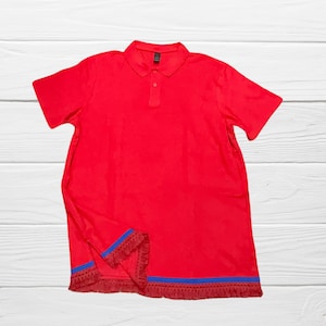 Israelite Men&#39;s Polo shirt, Hebrew Israelite, Polo with fringes, shirts with fringes, fringes, Shirts with fringes