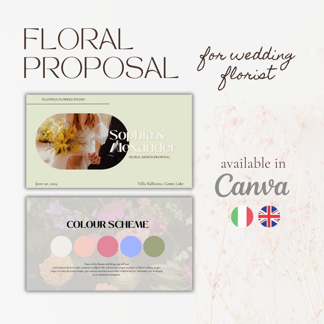 Wedding Florist Proposal Canva Template Florist Proposal Template Wedding Florist Proposal Canva Template Florist Proposal Template