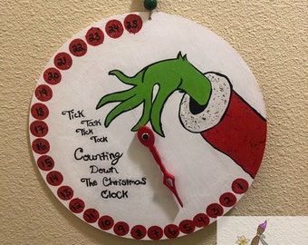 Grinch Count Down Christmas Clock