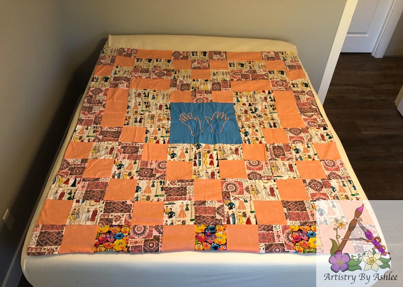 Memorial Patterns Custom Memorial Handprints Quilt - Etsy