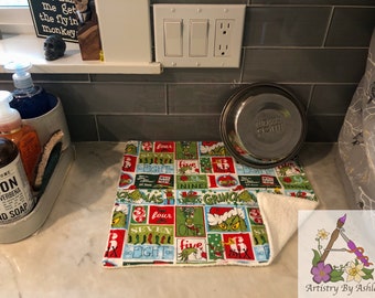 Drying Dish Mat - 12 Days of Grinchmas