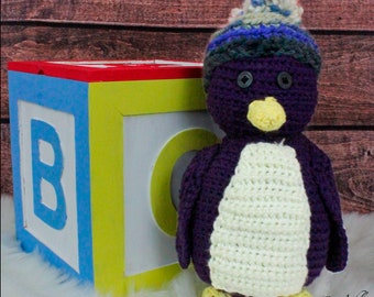 Handmade Purple Penguin Plushie