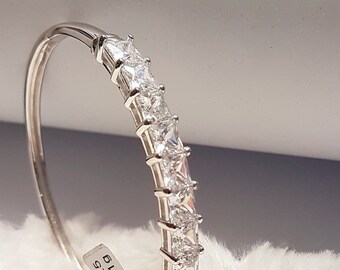 Stunning Silver Sterling 925 zirconium bracelet, Adorable Silver big gemstone bracelet, gift for her gorgeous bracelet