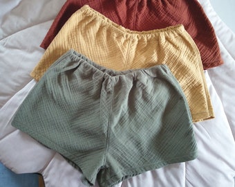 Muslin soft gauze woman shorts, soft gauze underwear