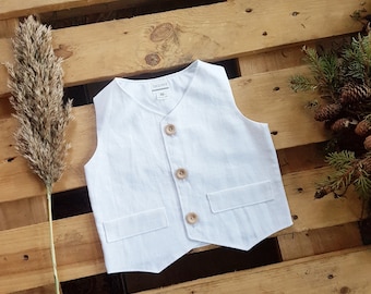 Colors#Linen vest,vaistcoat black/red/mustard/terracotta/blue/beige/white/green/sage green boy linen wastcoat