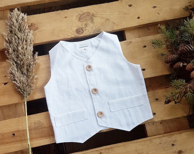 Colors#Linen vest,vaistcoat black/red/mustard/terracotta/blue/beige/white/green/sage green boy linen wastcoat