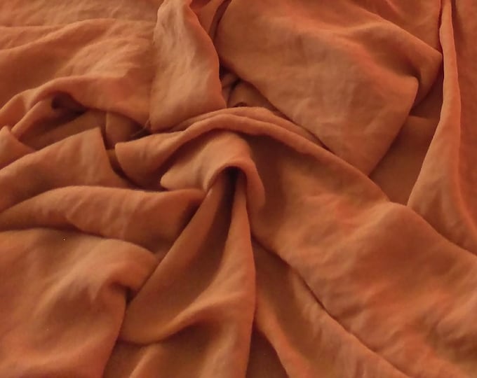 Roasted orange thick crinkled chiffon fabric,wedding decoration roasted orange chiffon,