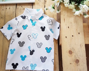 Mouse cookies, pink/Mint Boy/girl Mouse inspired shirt, Mouse heads print boy shirt, Mouse inspired girl shirt,Birthday Mouse top shirt, ,