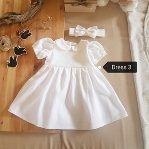 Dress choiceParty baby dress,baptism baby gown, birthday girls clothes,christening baby girl dress,ruffled white baby dress,taufkleid image 8