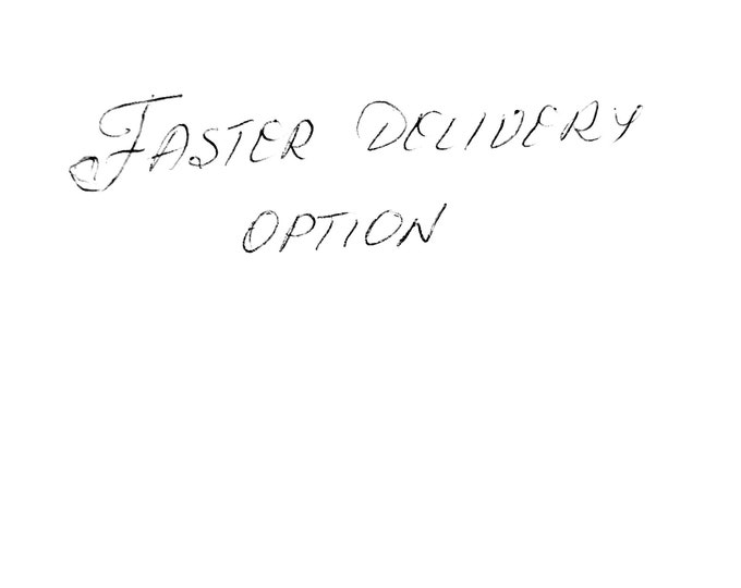 Faster delivery option, courier delivery option