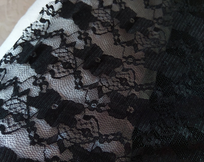 Colors#Only 8eu/m, stretch spandex lace 4 way stretch dressmaking see through black/white bridal Stoff /navy/red coral lace fabric