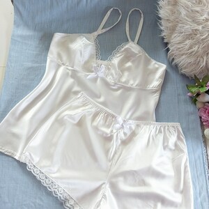 Ivory/black/red satin Camisole nightwear lingerie/nightdress,nightwear elegant,satin pajama,negligee satin,bride night,gift for her lingerie