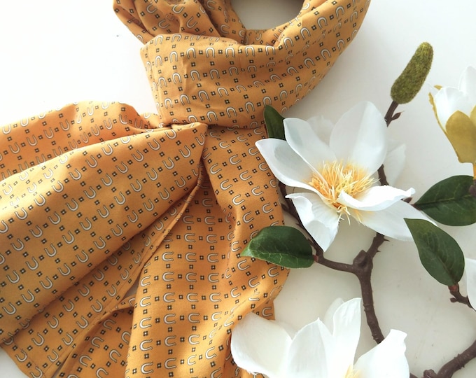 Soft viscose woman shawl, horseshoe mustard woman scarf, mustard shawl