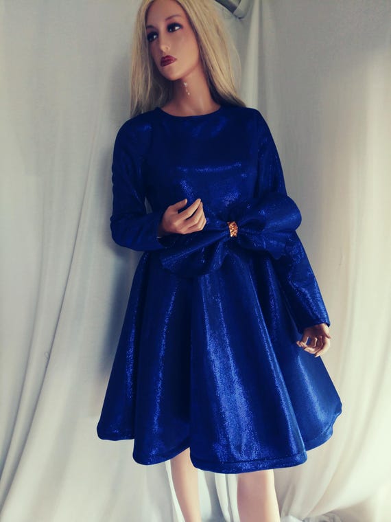 short royal blue sparkly dress Royal Blue Sequin Bodycon Homecoming Dress Short Prom Dress PD459 Custom Size / Royal Blue