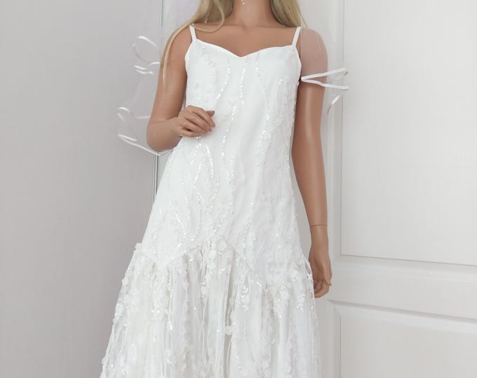 Elegant guipure 3d flower embroidered ivory unusual long mermaid maxi dress,wedding dress,