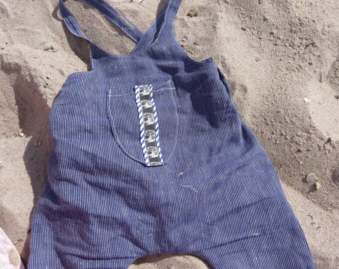 Colors#Boho rustic /striped linen romper, unisex kids newborn infant one piece romper, linen jumpsuit with straps,Leinen fur Neugeborene