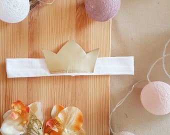 Kids newborn headband crown, Neugeborene  krone,baby Queen baby King, golden color crown