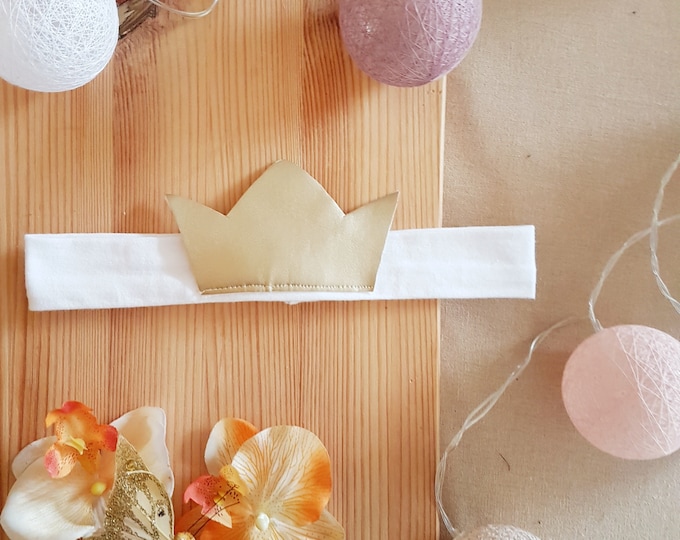 Kids newborn headband crown, Neugeborene  krone,baby Queen baby King, golden color crown